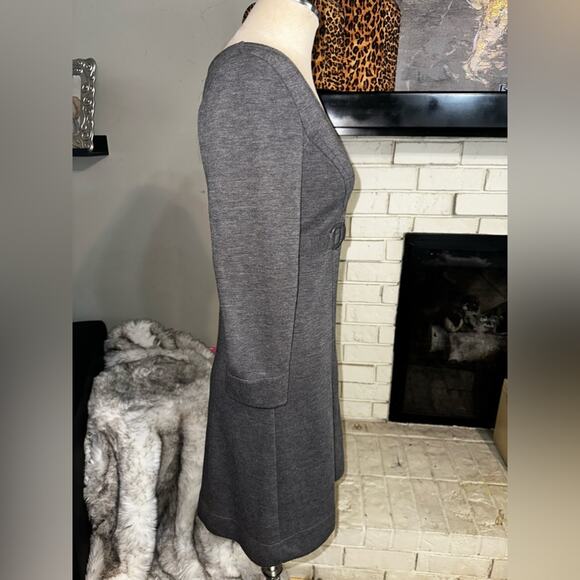 MAX STUDIO Jersey Knit Gray Fitted Dress Size Small - Picture 9 of 10